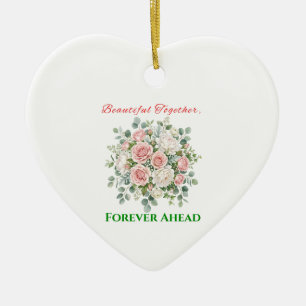 Décoration En Céramique Montre de mariage florale élégante