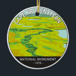 Décoration En Céramique Monument national du Cap Krusenstern Tundra River<br><div class="desc">Design vectoriel du cap Krusenstern.Il s'agit principalement d'une plaine côtière,  qui comprend de grandes lagunes et des collines ondulées de calcaire.</div>