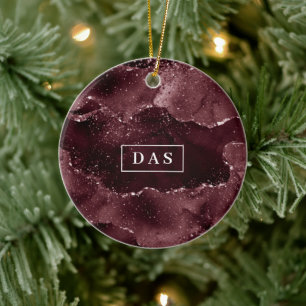 Décoration En Céramique Moody Agate Vin Bordeaux Sangria Merlot personna