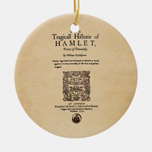 Décoration En Céramique Morceau avant à Hamlet Quarto (version 1605)