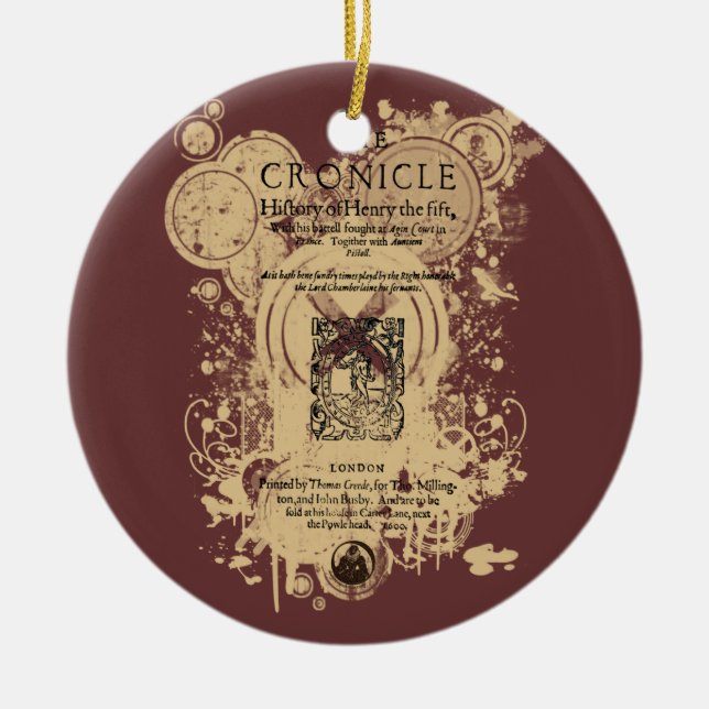 Décoration En Céramique Morceau avant de Shakespeare Henry V Quarto (Devant)