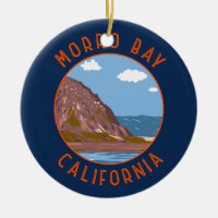 Morro Bay California Retro Cercle en détresse