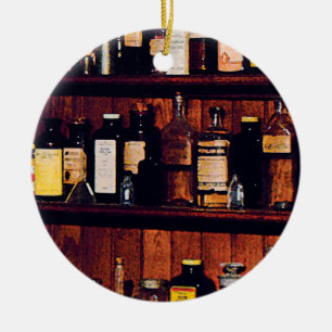 Décoration En Céramique Mortiers et Pilon et Flacons de Médicament