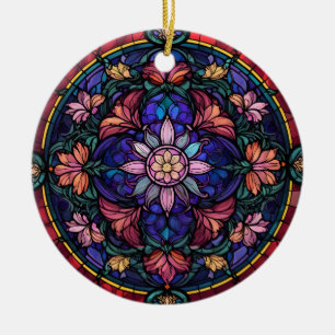 Décoration En Céramique Mosaïque florale colorée