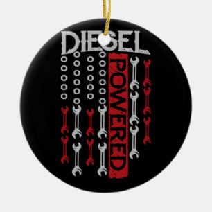 Décoration En Céramique Moteur à moteur diesel à clé à drapeau améric
