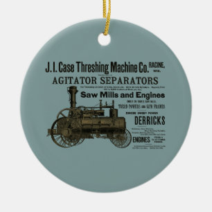 Décoration En Céramique Moteur à vapeur Tracteur de ferme Traction Agricu