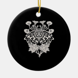 Décoration En Céramique Moth Talisman - Whimsigoth sérigraphie Style Drawi