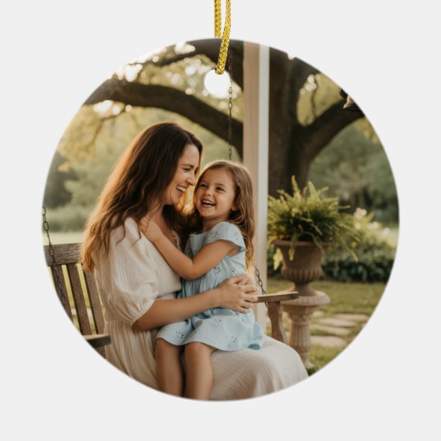 Décoration En Céramique Mother daughter love photo mothers day family gift (Devant)