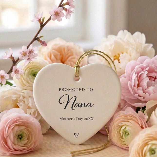 Décoration En Céramique Mother’s Day Pregnancy Announcement Nana (mother's day Promotes to Nana ornament)