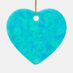 Décoration En Céramique Motif Abstrait Bleu Turquoise