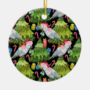 Décoration En Céramique Motif Cockatoo de Noël d'été