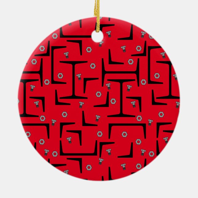 Décoration En Céramique Motif d'acier structurel (Dos)