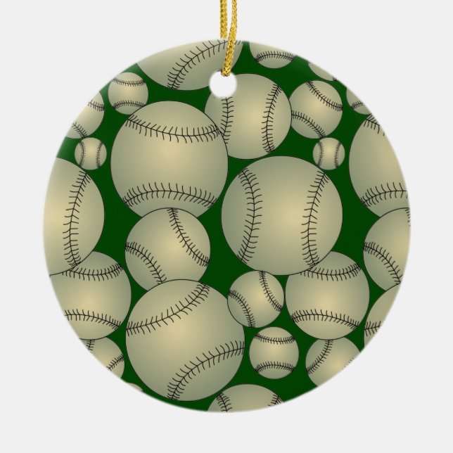 Décoration En Céramique Motif de baseball (Devant)