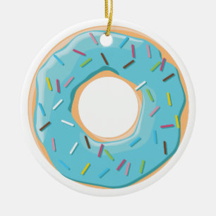 Décoration En Céramique Motif de beignets colorés rétro pour une fête amus