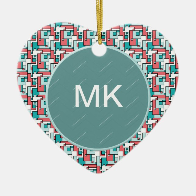 Décoration En Céramique Motif de briques rétro (Devant)