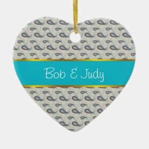 Décoration En Céramique Motif de Champagne Paisley