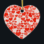 Décoration En Céramique Motif de coeur rouge moderne<br><div class="desc">Super mignon et moderne petit imprimé avec des coeurs de toutes les couleurs. Parfait pour un imprimé mignon ou bien pour la Saint-Valentin !</div>