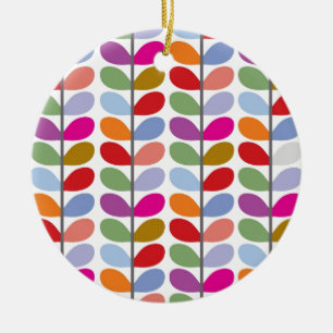 Décoration En Céramique Motif de feuilles colorées