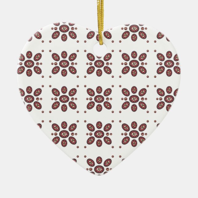 Décoration En Céramique Motif de fleurs Mandala (Devant)