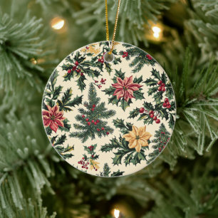 Décoration En Céramique Motif de Noël floral de Poinsettia (15)
