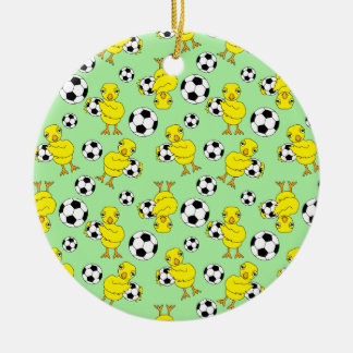 Décoration En Céramique Motif de poussins de football