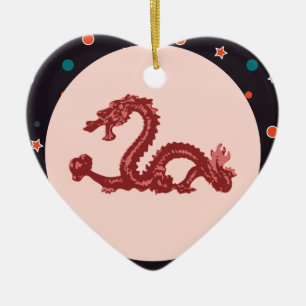 Décoration En Céramique Motif d'étoile de dragon chinois Art fantastique