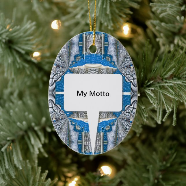 Décoration En Céramique Motif et texte fractionné psychédélique (Arbre)