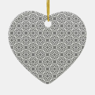 Décoration En Céramique Motif gris blanc géométrique