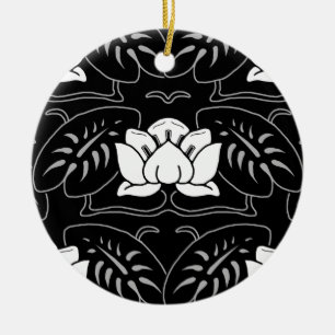 Décoration En Céramique Motif Lily d'eau noire