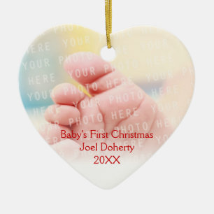 Décoration En Céramique Motif mignon de hiboux de premier Noël du bébé