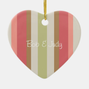 Décoration En Céramique Motif Paprika Stripes