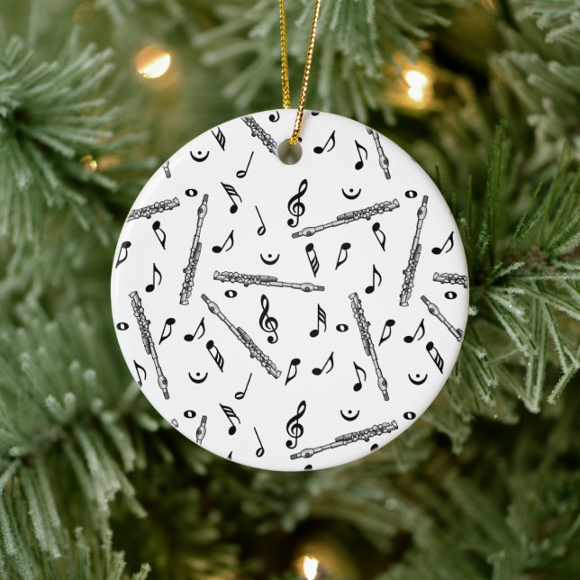 Décoration En Céramique Motif Piccolo Music Note (Arbre)