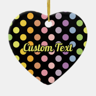 Décoration En Céramique Motif Pois Rainbow