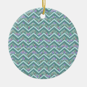 Décoration En Céramique Motif Rainbow Foil ZigZag