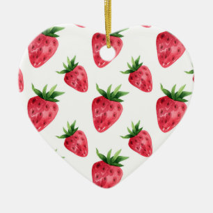 Décoration En Céramique Motif Red Strawberries