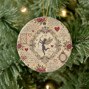 Décoration En Céramique Motif romantique de vintage Cupid (9)