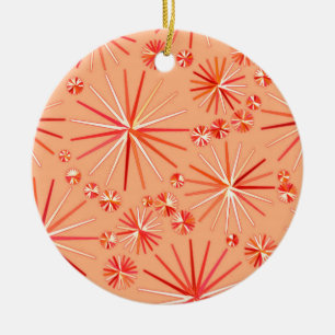 Décoration En Céramique Motif Spoutnik du milieu du siècle, nuances de cor