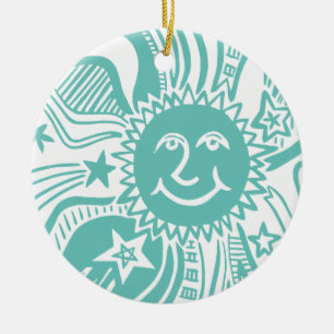 Décoration En Céramique Motif Sun personnalisé