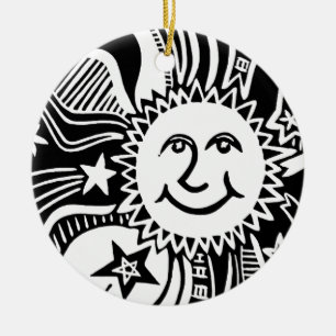 Décoration En Céramique Motif Sun personnalisé