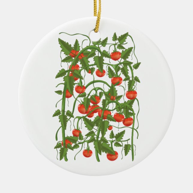 Décoration En Céramique Motif Tomates (Devant)