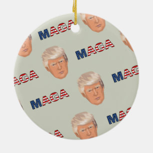 Décoration En Céramique Motif Trump MAGA
