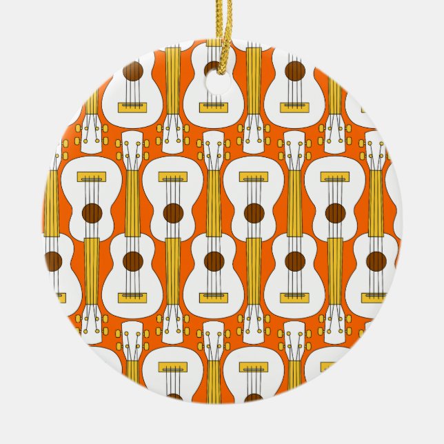 Décoration En Céramique Motif Ukulele vertical (Devant)