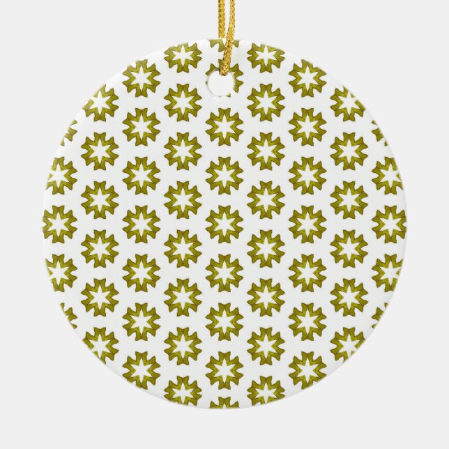 Décoration En Céramique Motif Vert Olive (Devant)