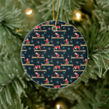 Motifs de Noël sans couture Pilates Reformer Santa