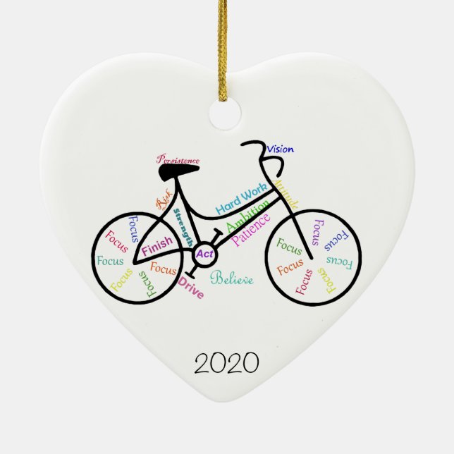 Décoration En Céramique Mots Motivationnels personnalisés pour vélo (Dos)