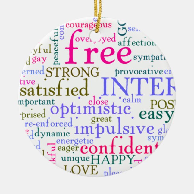 Décoration En Céramique Mots stimulants (Devant)