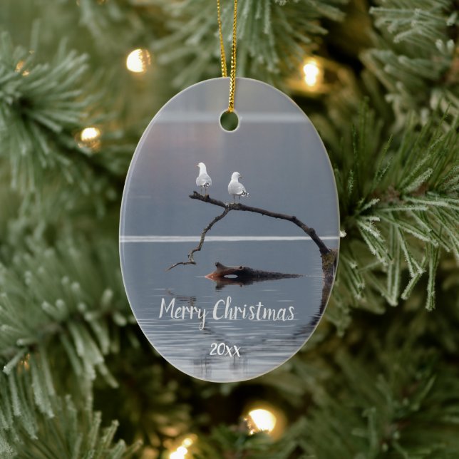 Décoration En Céramique Mouettes datées sur mesure Oiseau Animaux Faune (Arbre)