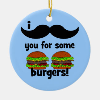 Décoration En Céramique Moustache I vous pour quelques hamburgers !