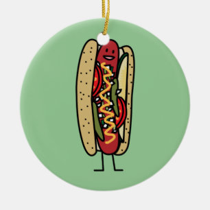 Décoration En Céramique Moutarde rouge chaude de petit pain de pavot de