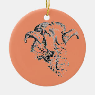 Décoration En Céramique Mouton funky et mignon